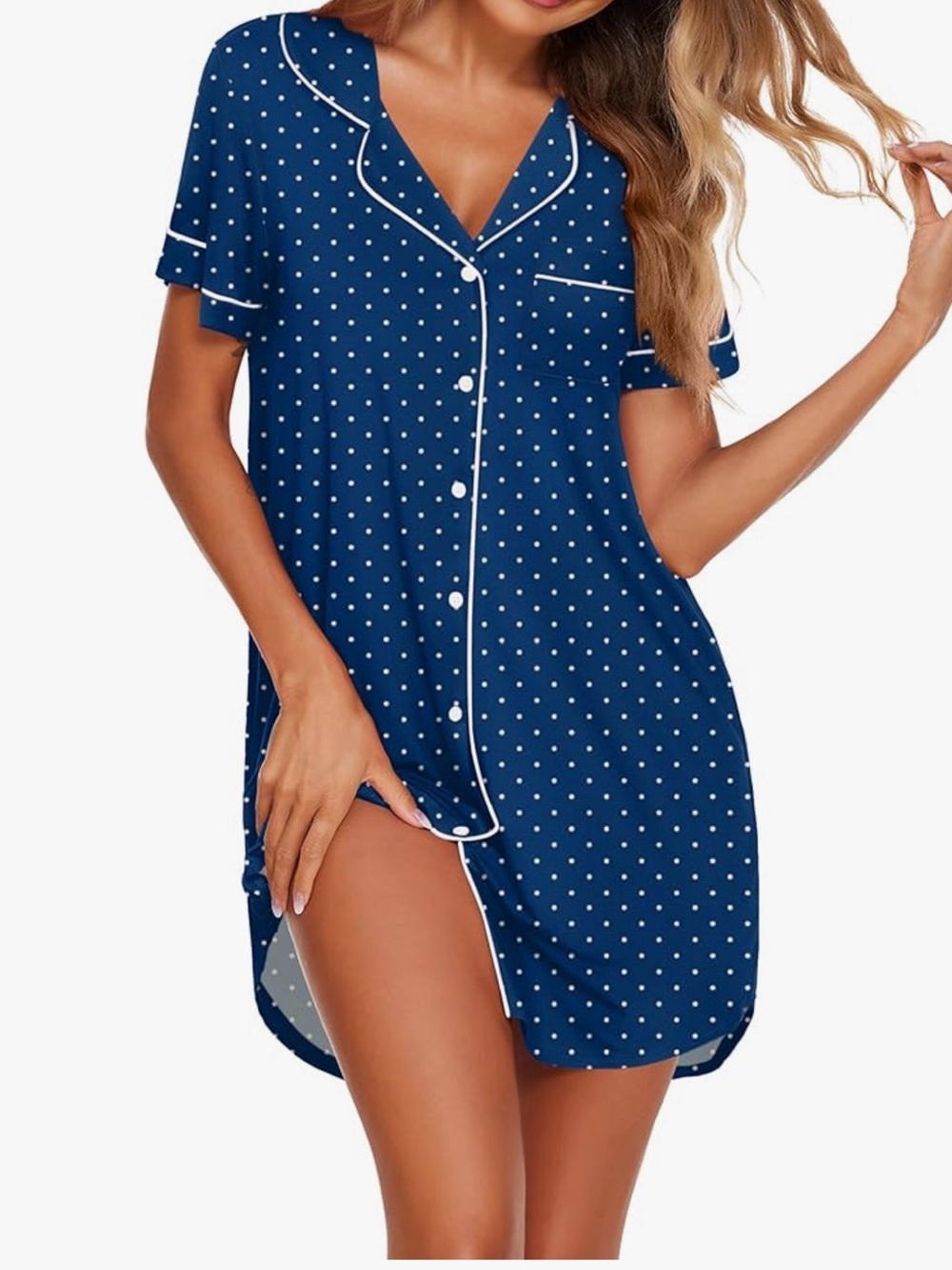 Women’s Navy blue pajama shirt size Large